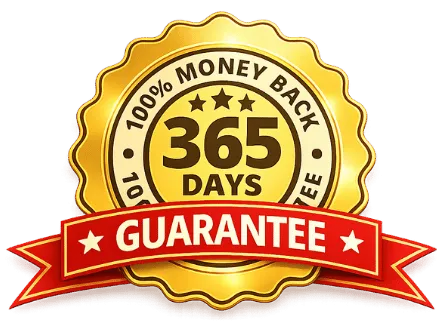 365-day money-back guarantee seal for Forbidden China Wealth